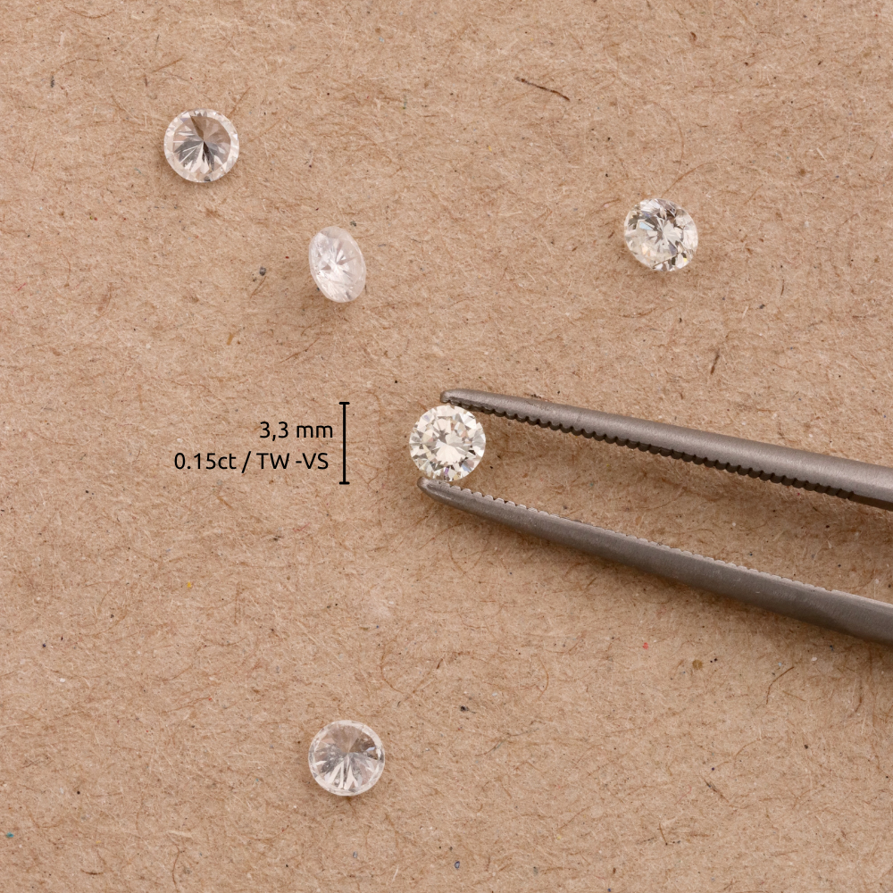 Verlobungsring mit 0,15 ct Recyclingdiamant