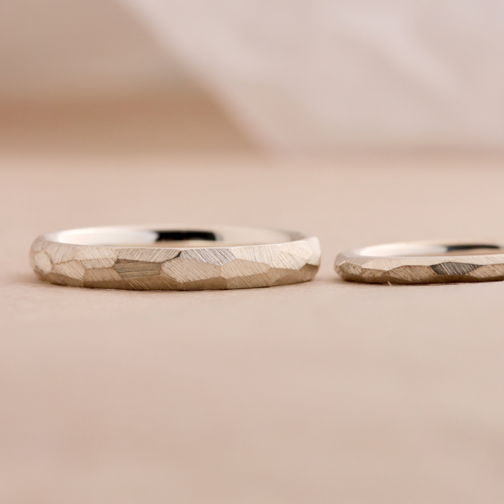 Trauringset Stone Texture