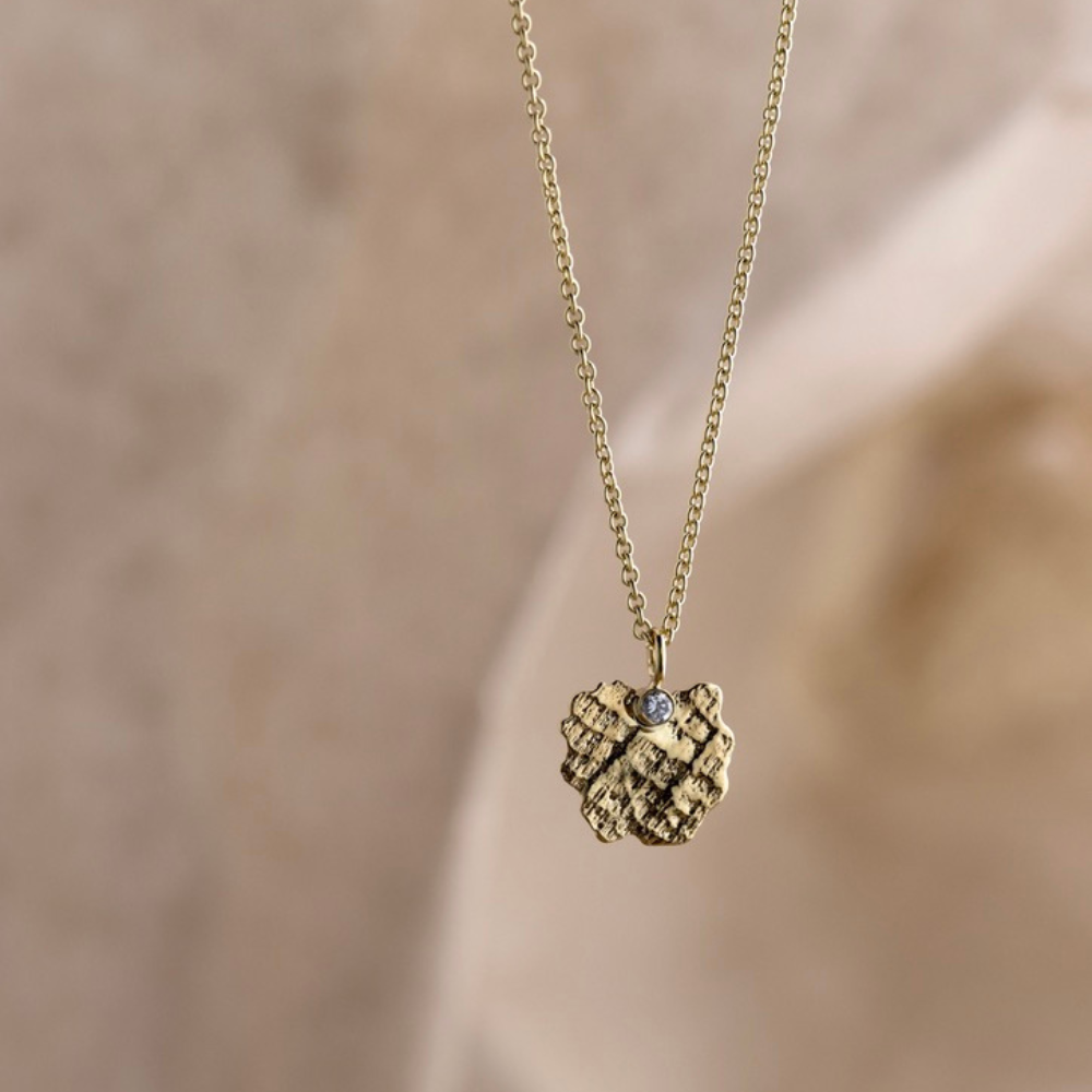 Goldnugget Anhänger mit Kette