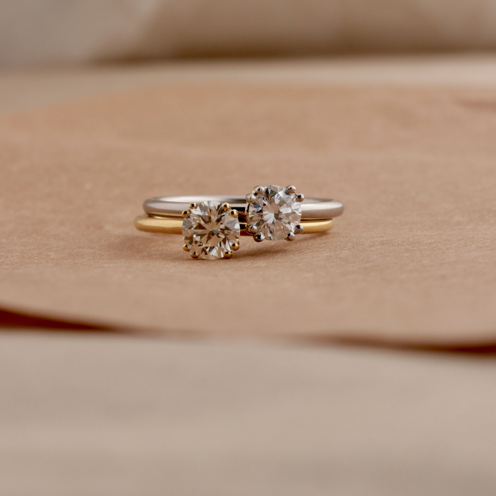 Double Prong Diamantring