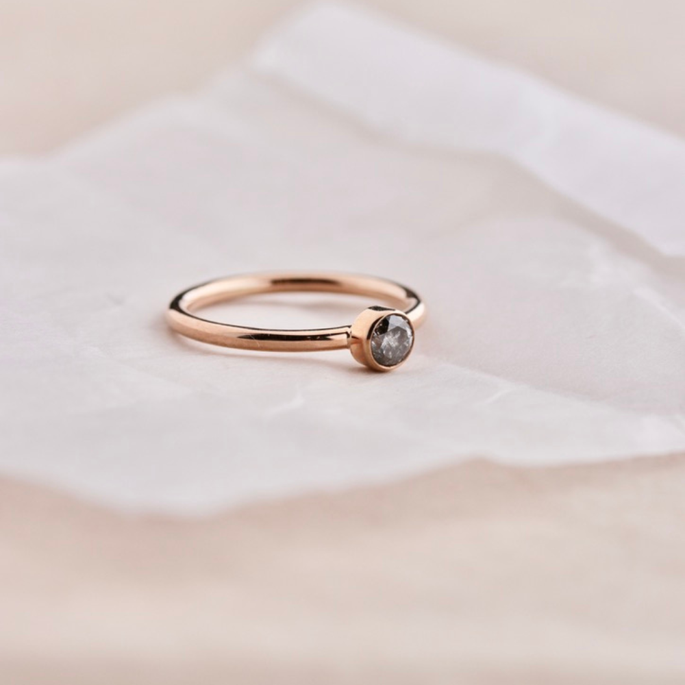 Salt & Pepper Diamantring