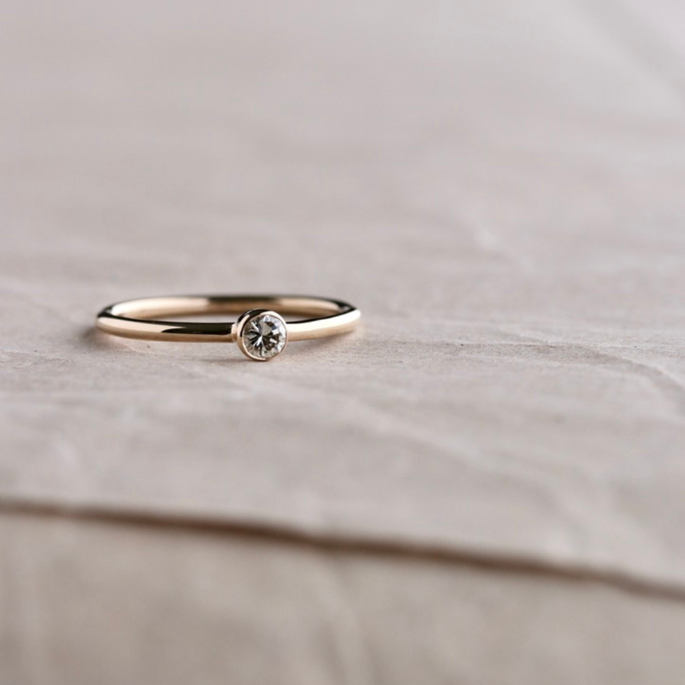 Solitär Ring Gelbgold