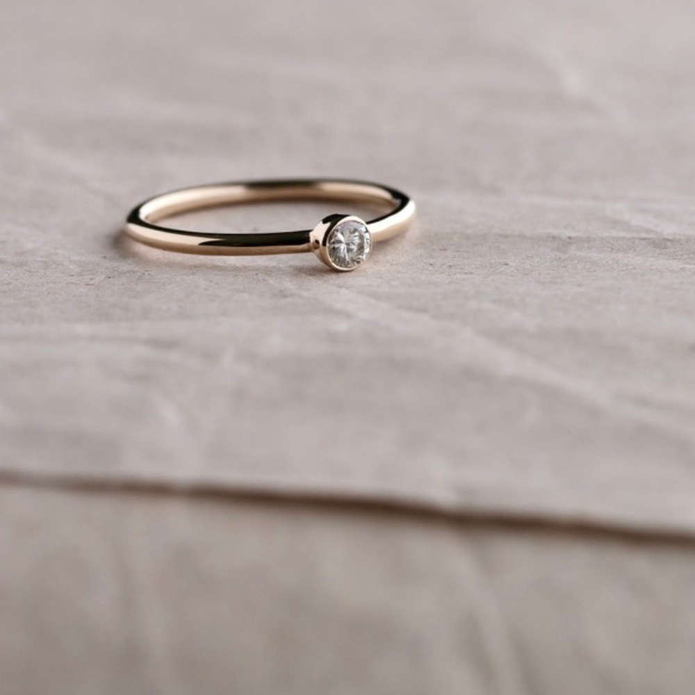 Solitär Ring Gelbgold