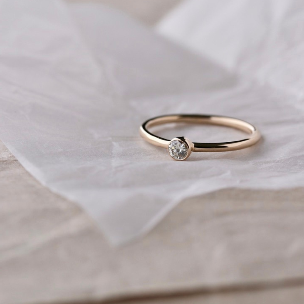 Solitär Ring Gelbgold