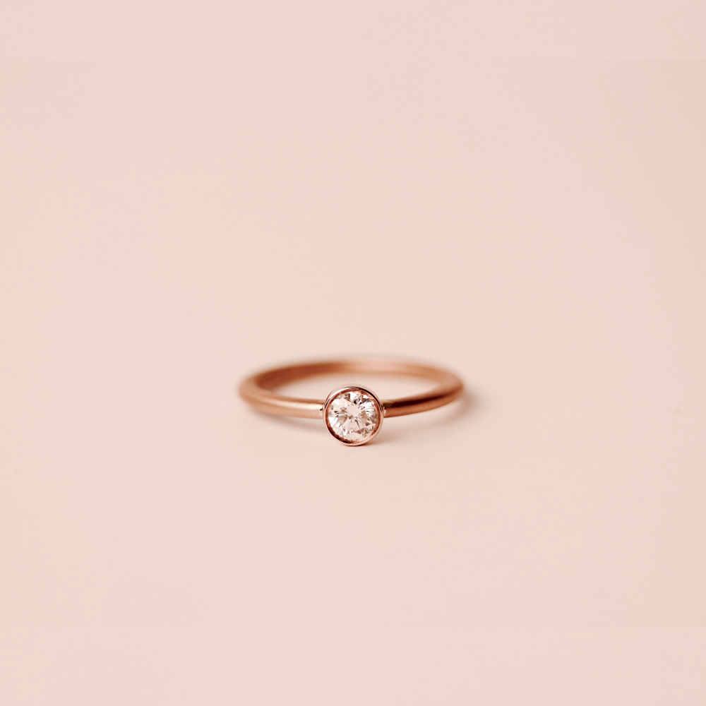 Solitär Ring Roségold