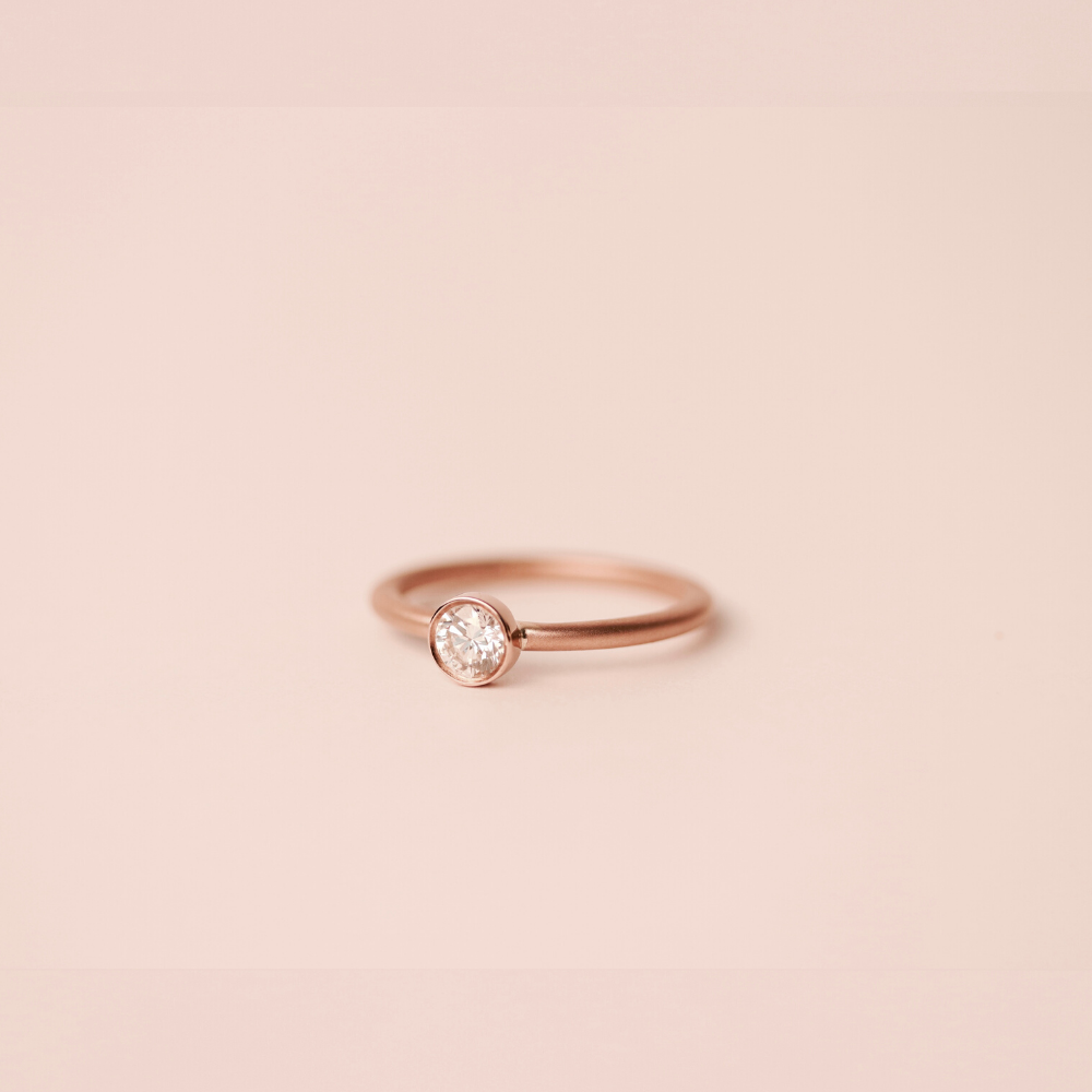 Solitär Ring Roségold