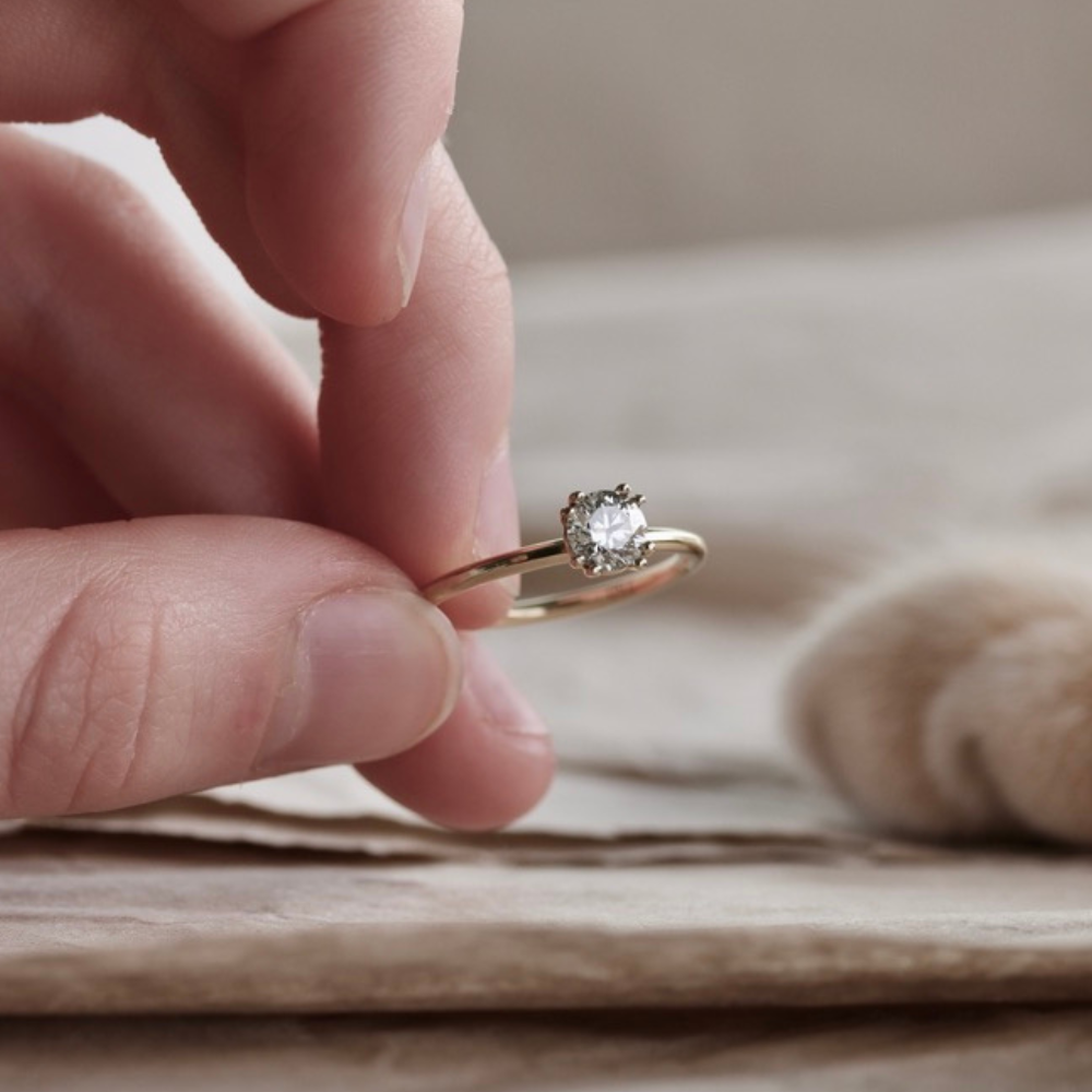 Double Prong Diamantring
