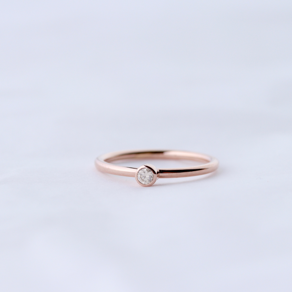 Solitär Ring Roségold