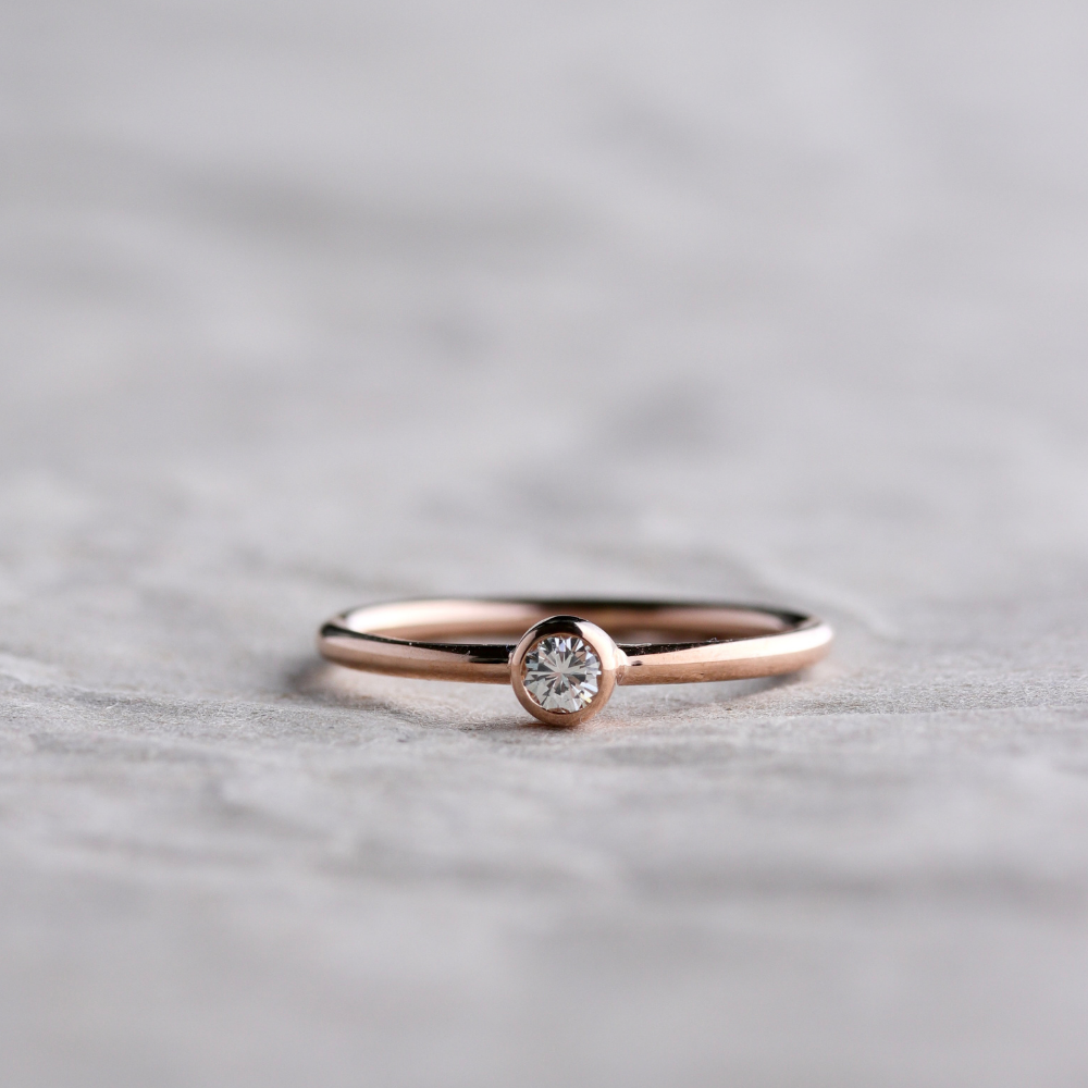 Solitär Ring Roségold
