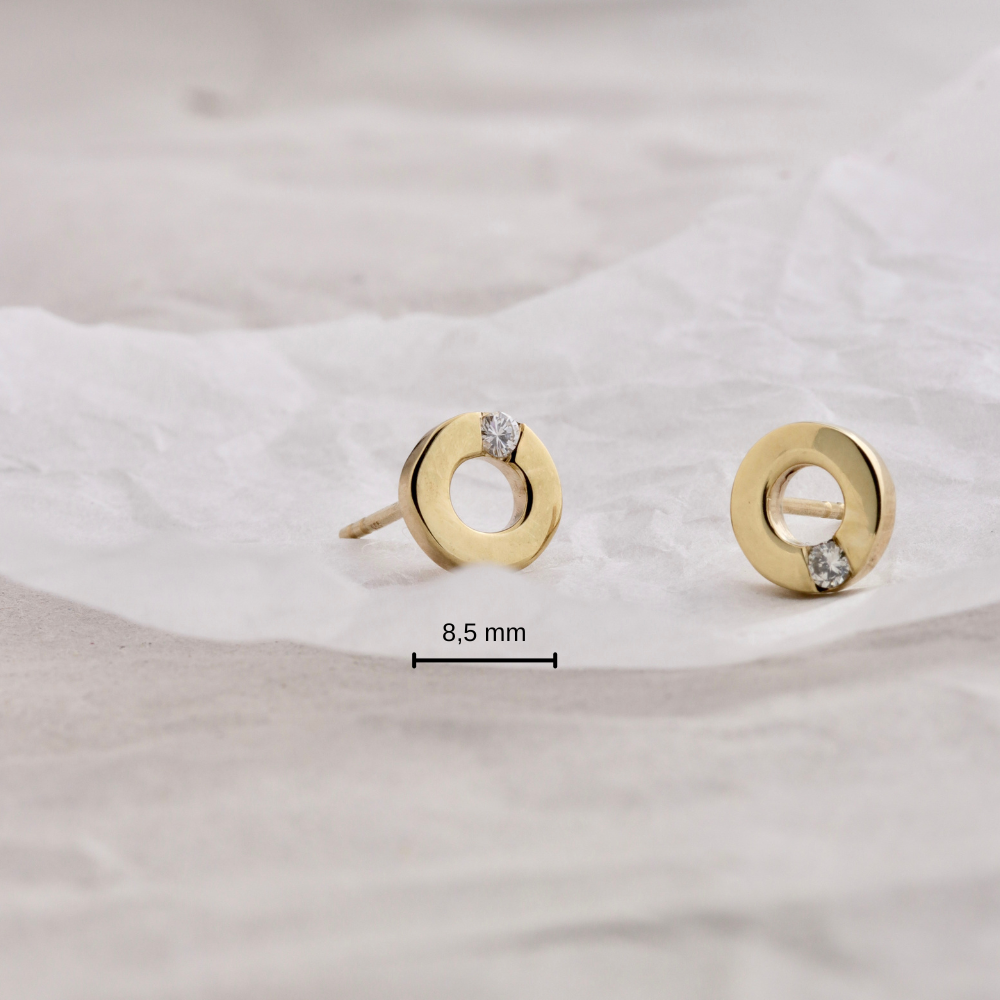 Ohrstecker Kreise mit Brillanten