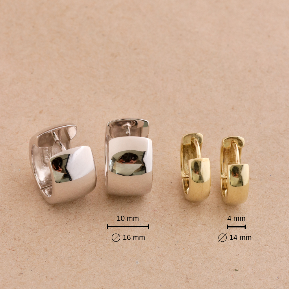 Chunky Creolen Silber vergoldet
