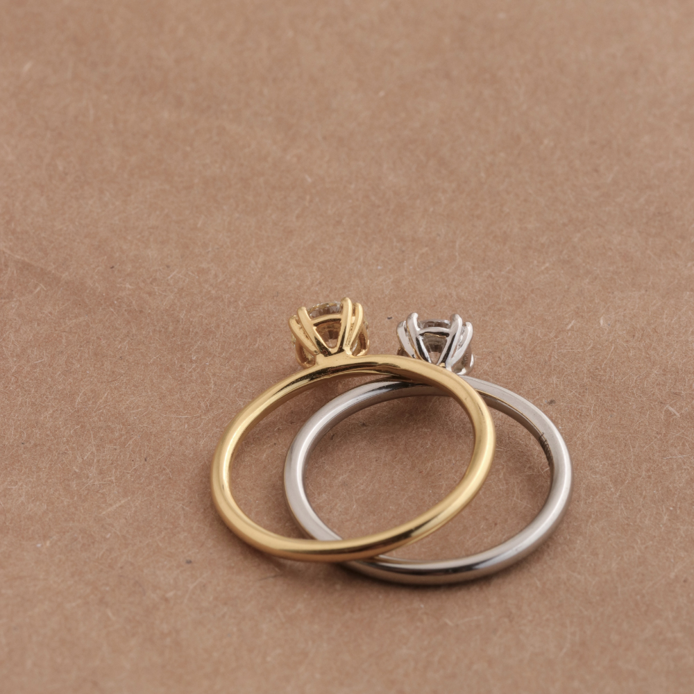 Double Prong Diamantring